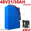 Electric Bicycle Battery High Power 1000W 1500W 2000W 48V 20Ah Bike 25Ah 30Ah 35Ah 40Ah E-Bike 48 Volt Lithium With 50A Bms 5A Drop Dhm48