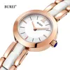 BUREI marque mode argent Rose or montres pour femmes de luxe étanche saphir décontracté Quartz montre-bracelet horloge Reloj Mujer 240320