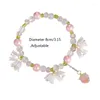 Charm Bracelets Fashion White Floral Trend Convallaria Majalis Pearl Bangle