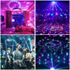 Geactiveerd roterende discobal DJ 3W 3 RGB Stage LED -licht voor kerst trouwgeluid Party Nieuwe gekleurde KTV Bar Flash Laser