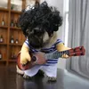 Dog Apparel Holiday Funny Outfits- Fancy Puppy Costume- Cat Clothes Playing Guitar Design Easy To Wear& Off Great For Party Halloween