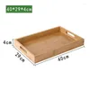 Tea Trays Bamboo Wood Tray Rectangular Solid Household Water Cup Japanese Wooden Bread Dinner Plate