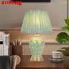 Lampy stołowe AoSong Chinese Style Ceramics Lampa LED Creative Touch Dimmable Proste Beziaskie Lekkie światło do domu sypialnia salonu