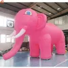 Utomhusaktiviteter som annonserar vit uppblåsbar elefantgigant Uppblåsbar rosa elefantdekorativ tecknad maskot leksak för dekoration
