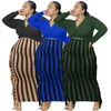 Damen Plus Size Kleidung Sets Sexy Outfits Frauen LG Sleeve Crop Top und Bodyc Zweiteiler Rock Set Großhandel Dropship U5AJ #