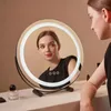 Espelho de maquiagem com luz LED para viajar Espelho de vaidade portátil com ampliação de 10X Espelho de cosméticos Compect presente para quarto 240327