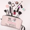 Personalizado Nail Polish Quotes Travel Cosmetic Bag Mulheres Manicure Manicurist Higiene Pessoal Maquiagem Organizador Ladies Beauty Storage Dopp Kit o2Ay #