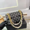 7A Qualité Populaire Mode Article Design Sac à chaîne classique pour femmes Matériel importé Modèle de diamant Sac à panneau rabattable Super polyvalent Une épaule Crossbod