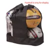 ドローストリングサッカーアウトドアイージーキャリーオックスフォードクロスバレーボールシングルショルダーバスケットボール袋耐抵抗性調整可能なストラップメッシュボールバッグ