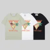 メンズデザイナーTシャツ贅沢なTシャツメンズカサブランカラグジュアリーシャツトップイズメイドティーカサブランシャツカサブランカ衣料ファッションサマークルーネック半袖