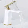 Bathroom Sink Faucets Waterfall Mixer Tap Fashion Basin And Cold Faucet Single Hole Washbasin