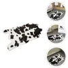 Tapis de bain 1 pièce, tapis de sol absorbant à motif de vache de dessin animé (noir et blanc)