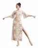 2024 Danse traditionnelle chinoise Femmes Dentelle Qipao DR FR Imprimer Danse folklorique Streetwear Performance sur scène Danse j0EO #
