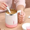 Mugs Vacuum Sealed Coffee Travel Mug 17.59oz Insulated Dual Wall With Lid Spoon Removable Base For Car