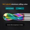 Ball End Mill HRC55 2 FLUTE DLC Aluminium Cutter Tools R0.5 6 mm Carbure CNC Milling pour l'aluminium, le cuivre et le routeur acrylique