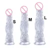 Nxy Dildo Dongs Masturbatore in cristallo trasparente alto TPE Pene artificiale Coccodrillo Cock Series Femminile Massaggio manuale Stick Sex Dildo 240330