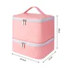 Storage Boxes Nail Polish Carrying Bag Art Supply Double Zippers Waterproof Portable For Indoor Outdoor Camping Home Trip