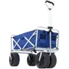 Carrello per mobili da campeggio MacSports Heavy Duty pieghevole pieghevole per tutti i terreni Carrello da spiaggia blu / bianco YQ240330