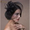 jm02 branco preto nupcial fascinator birdcage véu chapéu de casamento curto noiva rosto véu encantador noite blush véu nupcial headwear e0yp #