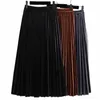 بالإضافة إلى حجم كبير الأرجوحة MIDI LG VEET SKIRT WOMENT ELISTANT LOCKER LOODED SKIRT FI High WEACT A LINE SKIRT FAMALE M7YM#