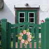 Couronnes d'hortensia de fleurs décoratives, pour porte d'entrée, couronne de fleurs de printemps, décorations artificielles de mariage, décor mural