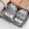 Sacs de rangement 1 PC visible sac à la maison non-tissé anti-poussière cordon vêtements pochette de voyage sac à main organisateur chaussure poussière