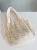 fi Women Hollow Woven Shoulder Bags Large Capacity Shoulder Bags Crochet Bag Knitting Handbags Eco Female Shop Tote m5fL#