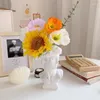 Decorative Figurines 1/2PCS Creative Statue Sculpture Pen Holder David Resin Portrait Makeup Brush Storage Box Flowerpot Vase Art Craft