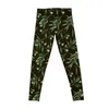 Active Pants Olive Branches Watercolor On Black Leggings Sporty Woman Gym Legings For Fitness Clothing Sports Womens