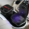 For Car Ashtray Accessories Multi Function Ashtray with Blue LED Light Cover Automatic Smoking Car Interior Flame Retardant