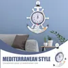 Horloges murales Anchor horloge méditerranéenne Style plage thème de plage nautique navire décor suspendu pour la cuisine de cuisine serviette de vie à la chambre à coucher