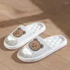 Slippers WTEMPO Fashion Summer Women Sandals Thick Platform Non-Slip Home Bear Cartoon Flip Flop Beach Shoes Men Indoor Bathroom