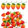 Party Decoration 3 Packs Simulated Strawberry Artificial Small Fruit Decorating Kit Decorations Fruits Model Ornament Pretend Play Toy Foam