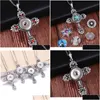 Pendant Necklaces Boom Life Trendy Faith Cross Style Snap Necklace Pendant With Link Chain Fit 18Mm Button Jewelry For Wo Jllnxg Drop Dhfyi