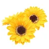 Fiori decorativi Ornamenti artificiali di girasole giallo: 25 pezzi Sposa floreale con artigianato da giardino fai-da-te