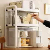 キッチンストレージ拡張可能なキャビネットシェルフヘビーデューティメタルオーガナイザーキャビネット用カウンタートップ食器棚