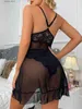 Set sexy donna erotica sonno abbigliamento sexy lingerie pigiama porno sonno abbigliamento da notte abito trasparente mutande sexy baby bambolo orsacchiotto costumi y240329