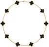 10ダイヤモンドクローバーネックレス18kの女性のための金色の花のネックレス高品質18kゴールドデザイナーネックレスジュエリー