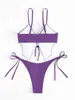 Women's Swimwear 2024 New G-String Bikini Womens Butterfly Swimsuit Front Brushed Sexy Beach Suit Womens Bathing Swimsuit Monokini Womens J240330