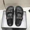 Designer chinelo homem mulheres sandálias de alta qualidade sliders cristal bezerro canal sapatos casuais plataforma acolchoada verão confortável praia 35-44