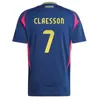 24/25 Sweden 2024 Euro Cup National Team Soccer Jersey Home Away Gyokeres Isak Holm Larsson Cajuste Football Shirts Kids and man Kit Set Kulusevski Elanga