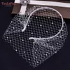 Youlapan VA06 Birdcage Veil White Black Veil Face Veil Handband Bridal Veils With Crystal Blusher Wedding Party Accesories H2Q6#