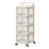 Kitchen Storage Cart For Drawer-Type Removable Rack Trolley Transparent Island Multi-Layer Cabinet