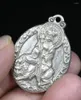 Decorative Figurines Old Chinese Miao Silver Feng Shui Ksitigarbha Bodhisattva Amulet Pendant