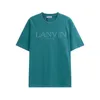 ファッションアメリカンブランドのランバンラングファン製品メンズアンドレディースシンプルなレジャースポーツレター刺繍Tシャツ