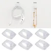 Hooks 6/20pcs Small Size Transparent Removable Hook Strong Seamless Christmas Cable Clamp Adhesive Kitchen Wall Bedroom Rack