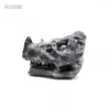 Pendant Necklaces 10Pcs Wholesale Crystal Morion Rhinoceros Head Shape Loose Stone PM42156