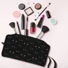 Lindo animal mascota gato ojos patrón bolsa de maquillaje mujeres viajes organizador cosmético kawaii almacenamiento bolsas de aseo kit dopp caja caja 73wq #