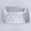 Sacos de armazenamento 50pcs retangular caixa de papel de lata bandeja de churrasco espessada folha de alumínio descartável embalagem takeout cozimento almoço com tampa