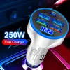 5 Ports USB Cigarette Lighter Charger Adapter Car Fast Chargercigar Power Supply Charger LED Digital Display 20W Car Charger
